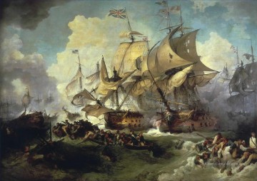 Die Schlacht des ersten von Juni 1794 Kriegsschiffe Ölgemälde